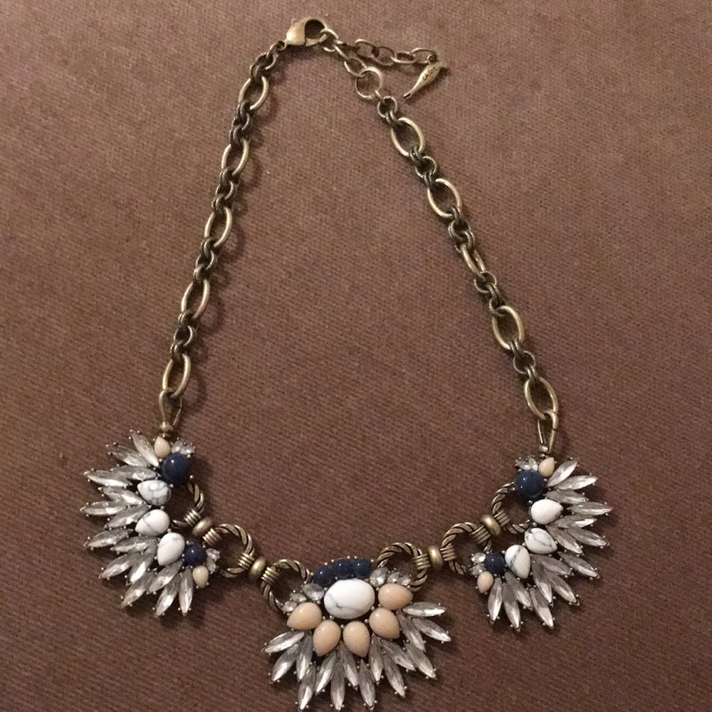 Isabel vintage style antique gold chin necklace